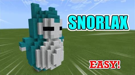 Minecraft┃how To Build Pokémonsnorlax Youtube Pokemon Snorlax Minecraft Buildings