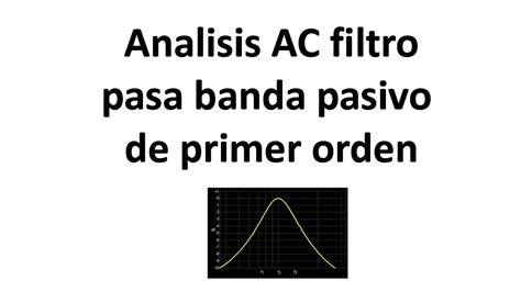 An Lisis Y Formulas De Un Filtro Pasa Banda Primer Orden En Pspice