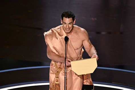 John Cena Streaks Naked On The Oscars Stage With A Strategically Placed Envelope