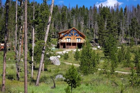 Secluded Log Cabin Lake Mtn Views Acres Hot Tub By Rmnp Pingpong