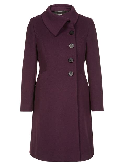 Precis Petite Plum Asymmetric Coat In Purple Lyst