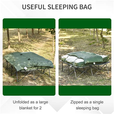 Outsunny Portable Cot Bed Compact Collapsible Camping Bed