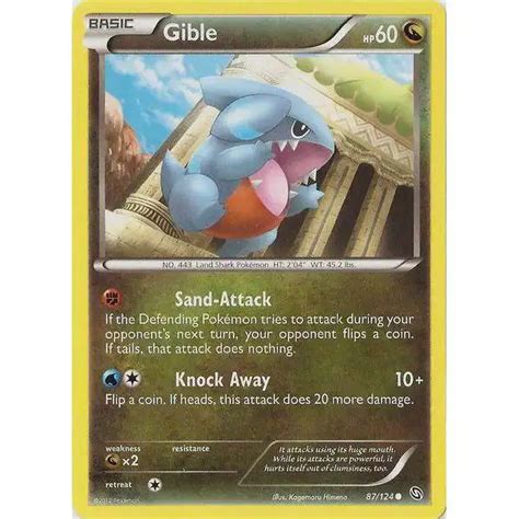 Pokemon Trading Card Game Sun Moon Unified Minds Single Card Common Gible 112 Toywiz