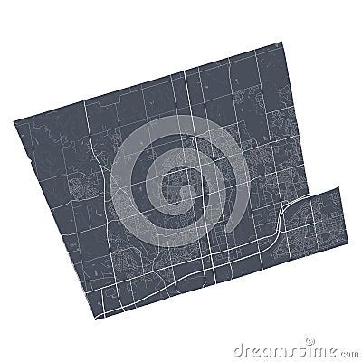 Vaughan Map. Detailed Map Of Vaughan City Poster With Streets ...