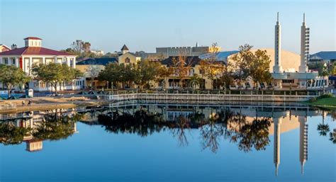 Waterfront at the Town of Celebration Florida Stock Photo - Image of ...