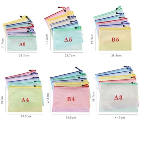 A3 A4 A5 A6 B4 B5 Plastic Folder File Envelope Poly Stationery Storage