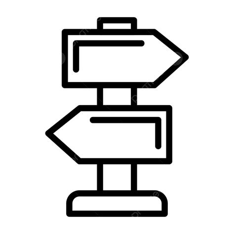 Directions Line Icon Vector, Directions Icon, Arrows, Directions PNG and Vector with Transparent ...