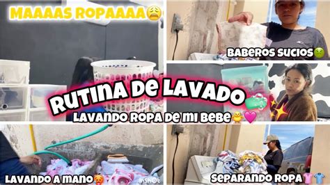 Rutina De Lavado Lave Mucha Ropa Lavando En Lavadero Hicimos