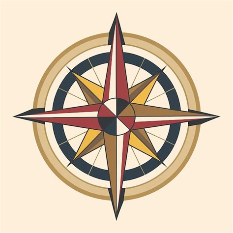 Premium Vector A Compass Rose A Design Used To Indicate Cardinal