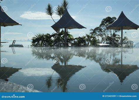 Outdoor Hot Spring Bath With Nice View Stock Image Image Of Garut Morning 272423391