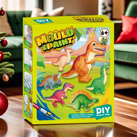 Fjnjuu Toys for ages 2-4, DIY Dinosaur Painting Kit Ceramic Figures to