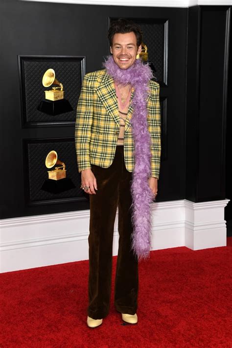 Harry Styles At The 2021 Grammy Awards 2021 Grammy Awards See All The Fashion From The Red