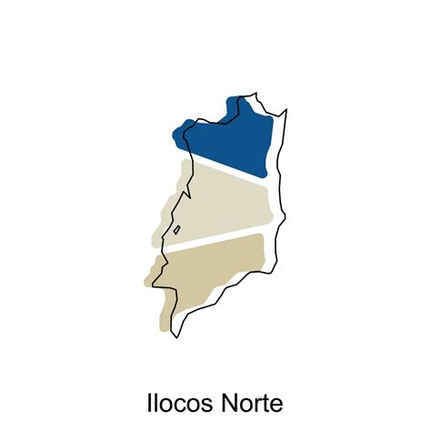 Map Of Ilocos Norte Vector Design Template National Borders And