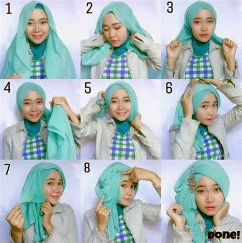 tutorial kerudung segi empat terbaru