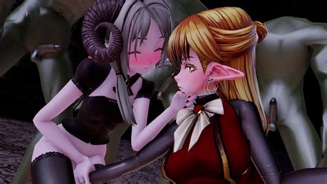 Una multitud de monstruos se folla a chicas tetonas y se corre en sus coños Hentai D