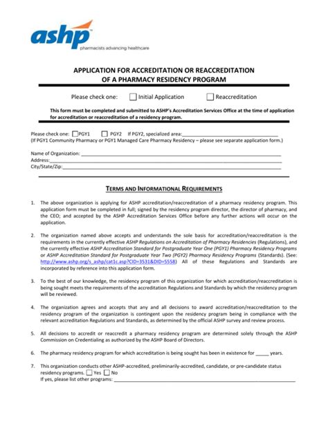 Application For Accreditation Or