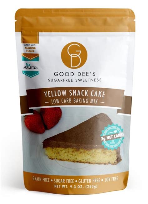 Good Dee’s Yellow Snack Cake Mix Low Carb No Sugar Added Gluten Free Keto Friendly 2g Net