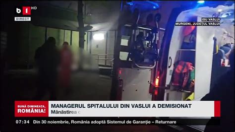 MANAGERUL SPITALULUI DIN MURGENI A DEMISIONAT Știri B1TV 30 nov 2023