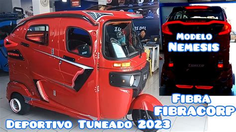 DEPORTIVO TUNEADO Modelo NEMESIS En Fibra FIBRACORP MOTOTAXI BAJAJ 2023