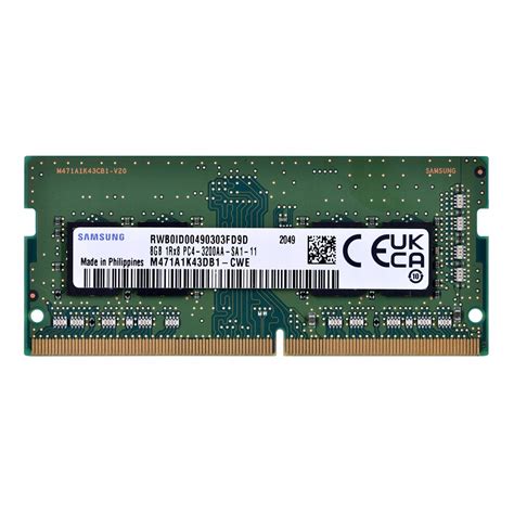 Samsung SO DIMM 8GB DDR4 1Rx8 3200MHz PC4 25600 M471A1K43DB1 CWE W