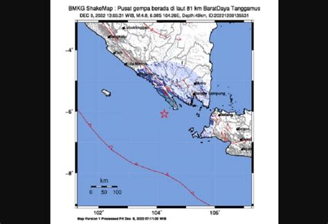 Gempa Terkini Bermagnitudo Guncang Tanggamus