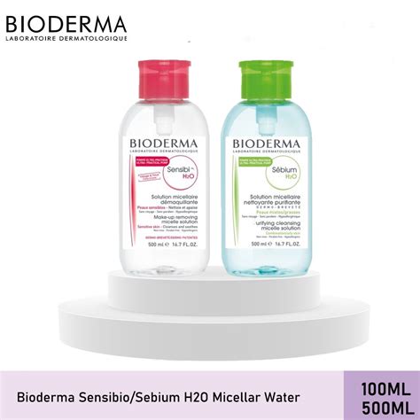 Jual Bioderma Sensibio Sebium H2O 100ml 500ml Pump Micellar Water