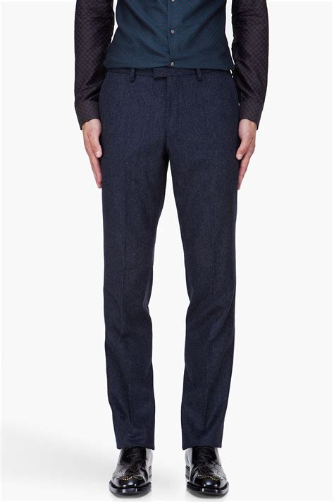 Lyst Kenzo Navy Wool Cashmere Pants In Blue For Men