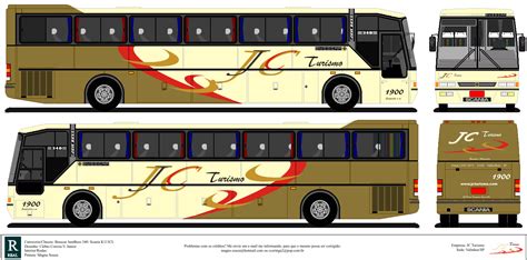 Nibus Em Desenho Jc Turismo Busscar Jumbuss Scania K Cl