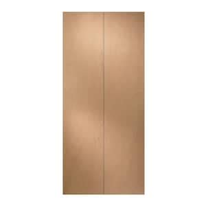 Jeld Wen In X In Unfinished Flush Hardwood Closet Bi Fold Door