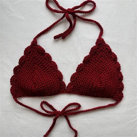 Handmade Crochet Bikini Top Handmade With Depop
