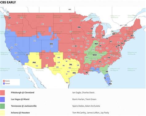 NFL Week 11 TV Coverage Map - Sports Illustrated Arizona Cardinals News ...