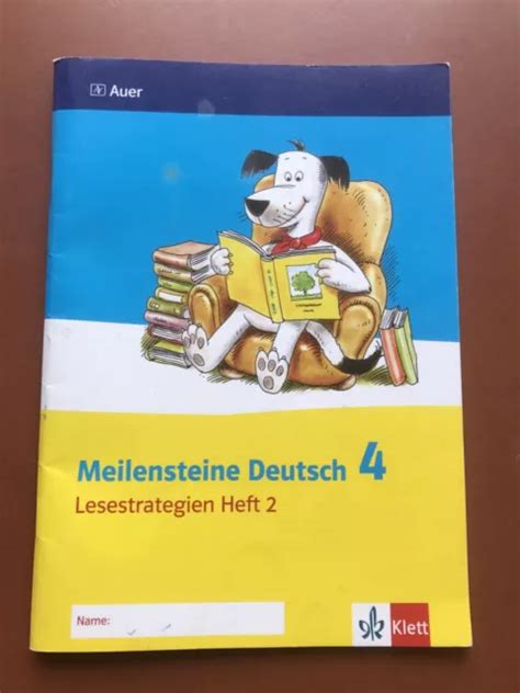 MEILENSTEINE DEUTSCH 4 Klett Lesestrategien Heft 2 Schulbuch