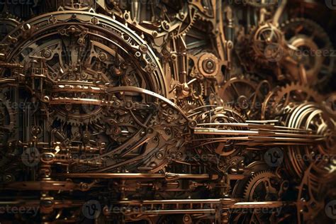 Abstract Mechanical Background Steampunk Fractal 23378602 Stock Photo