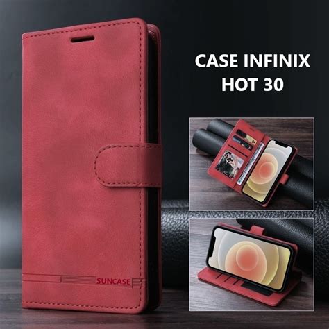 Jual INFINIX HOT 30 CASE KULIT MODEL FLIP BUKA TUTUP ADA TEMPAT FOTO DAN TALI Shopee Indonesia