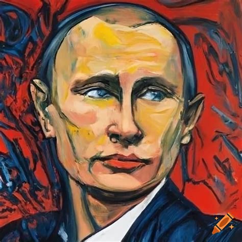 Close Up Portrait Of Vladimir Putin By Max Beckmann On Craiyon