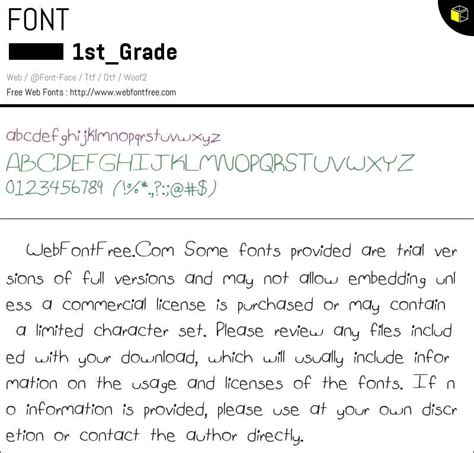 1stgrade Fonts Downloads Webfontfreecom