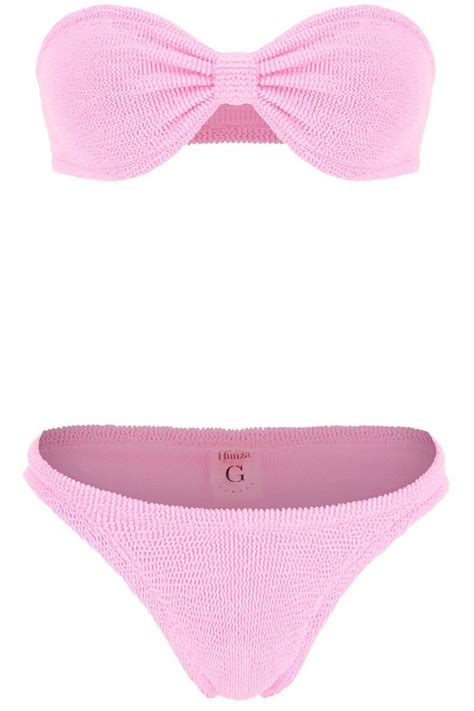 Buy Hunza G Jean Bikini Set Pink At Off Editorialist