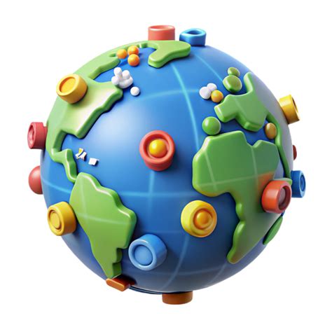 Global Connectivity A Colorful 3D Illustration 56085823 PNG