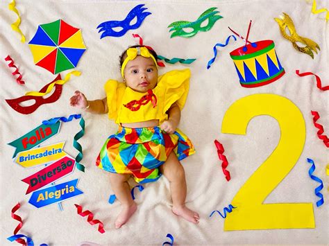 Mesversario carnaval | Ideias para sessão fotográfica para bebe, Tema ...