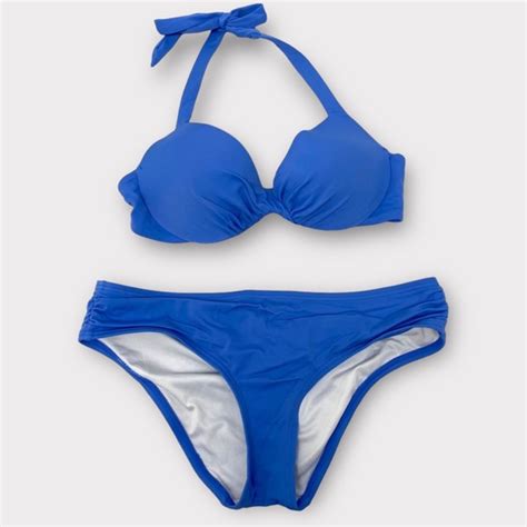 Victoria S Secret Swim Y K Victorias Secret Blue Push Up Bikini Set