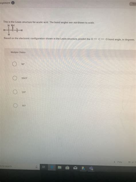 Solved signment This is the Lewis structure for acetic acid. | Chegg.com