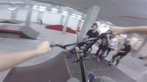 Gopro Bmx Bike Riding In Skatepark Youtube