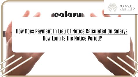 How does payment in lieu of notice calculated on salary?