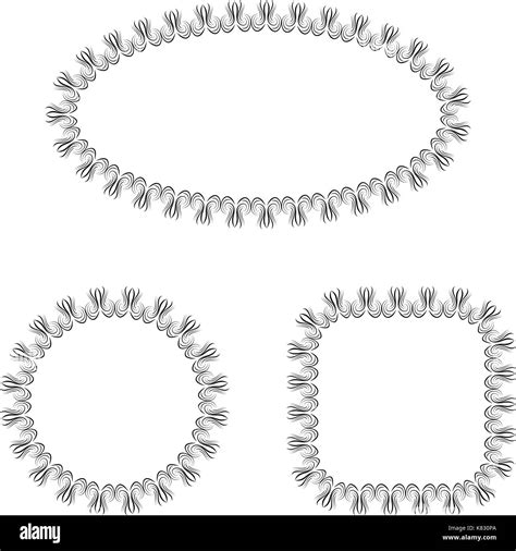 Abstract Vector Black And White Ornate Frames Set Stock Vector Image