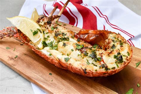 Grilled Rock Lobster With Chilli Garlic And Parsley Is A Fresh Simple And Spicy Seafood Dish