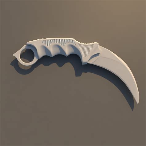 刀karambit 3d模型 5 Obj Max Fbx C4d 3ds Free3d