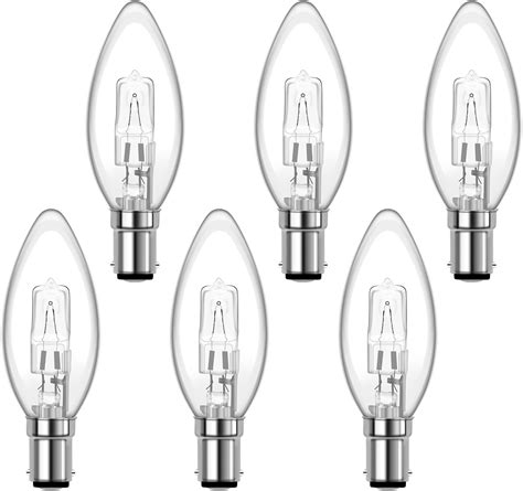 10 Pack B15 Candle Bulbs 60W SBC Candle Bulbs Dimmable B15 Bayonet