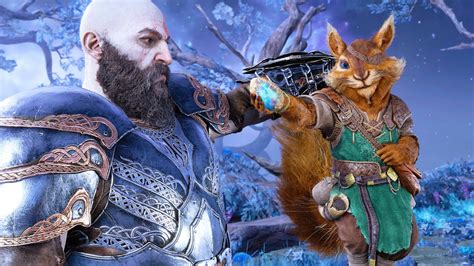 God Of War Ragnarok All Ratatoskr Squirrel Cutscenes 4k Prozd Youtube