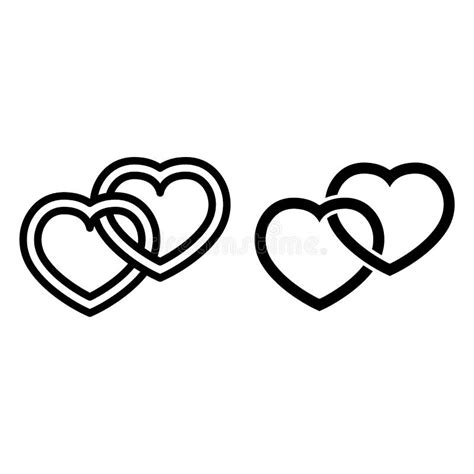 Linked Hearts Clipart