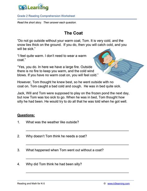 Free Grade 2 Reading Comprehension Worksheet Download Free Grade 2